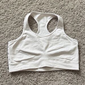 Alphalete White Racerback Sports Bra